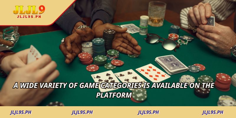 A wide variety of game categories is available on the platform