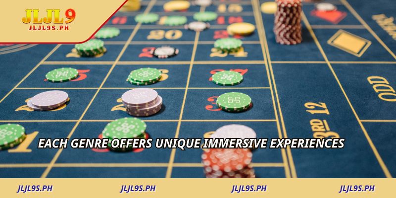 Each genre offers unique immersive experiences