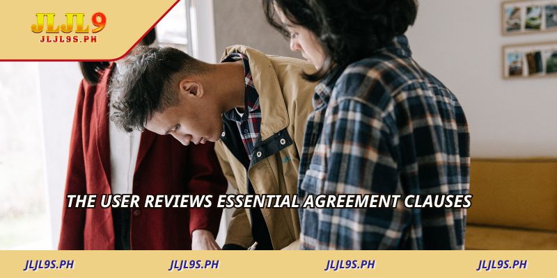 The user reviews essential agreement clauses