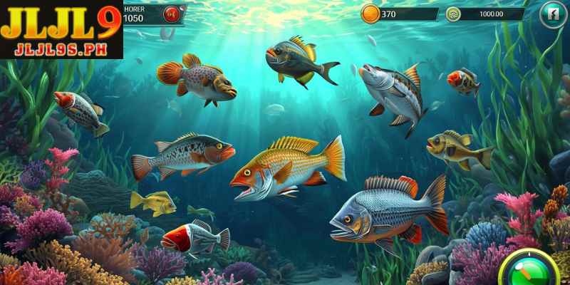 A typical real money fishing game interface with underwater themes and target fish