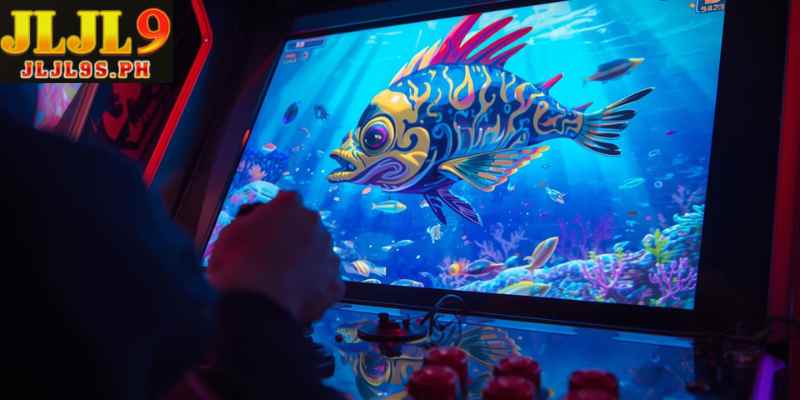 Player targeting a high-value boss fish in a fishing arcade game