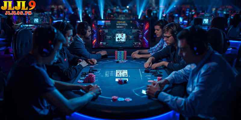 Players Competing in an Online Poker Tournament