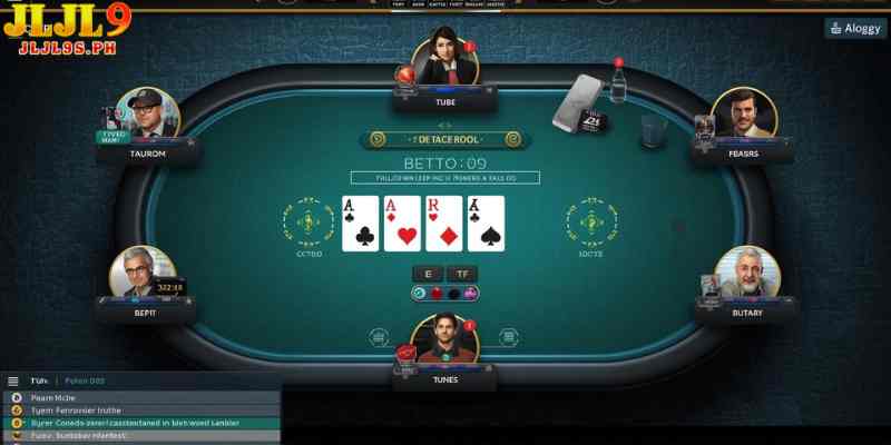 Example of an Online Poker Table Interface