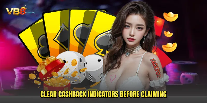 Clear cashback indicators before claiming